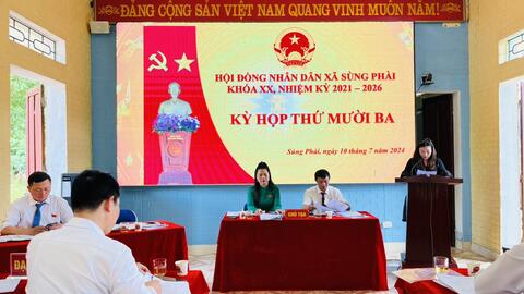 Kỳ họp thứ mười ba, Hội đồng nhân dân xã Sùng Phài khóa XX, nhiệm kỳ 2021-2026
